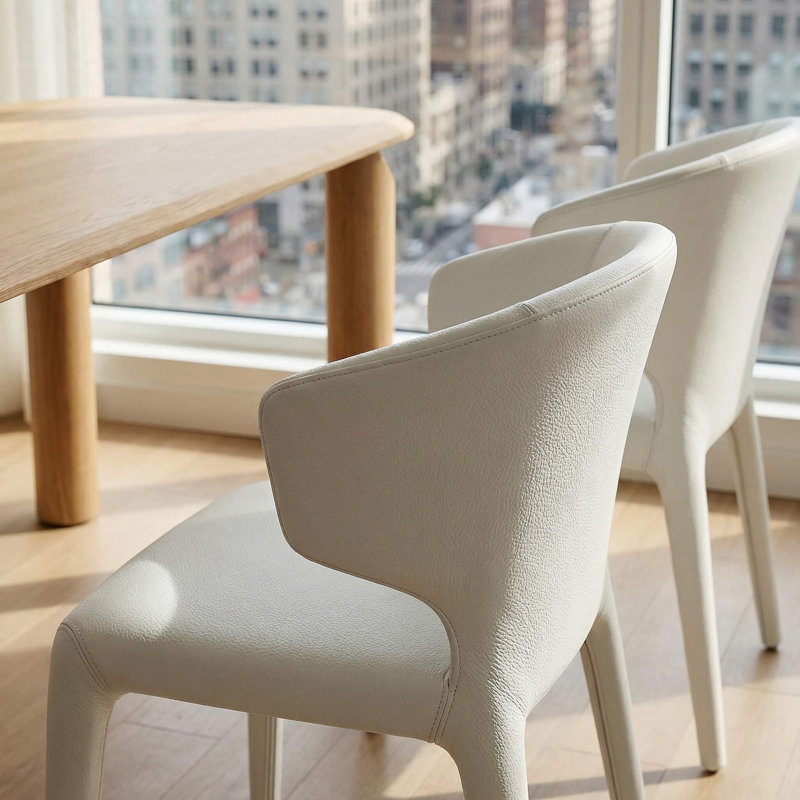 Milan Upholstered Dining Chair, White