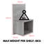 Set of 2 Floating Wall-Mounted Open Bedside Tables, Compact-1469995271