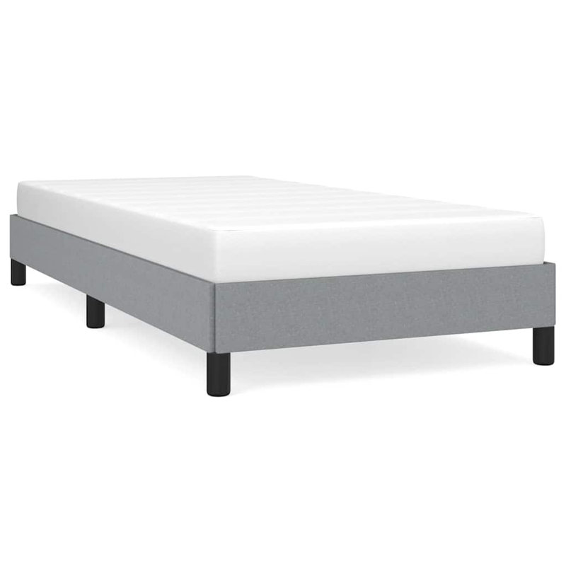 Structure de lit simple en contreplaqué de polyester gris clair