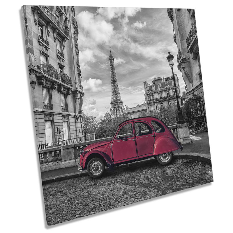 Z0405 Vintage Car Paris France - Wrapped Canvas Print, 60cm H x 60cm W x 2cm D