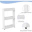 Chariot roulant à 3 niveaux Everyday Home - Organisateur de cuisine ou de salle de bain à espace restreint - Tablettes de rangement coulissantes minces - Mobilier d'organisation et de rangement