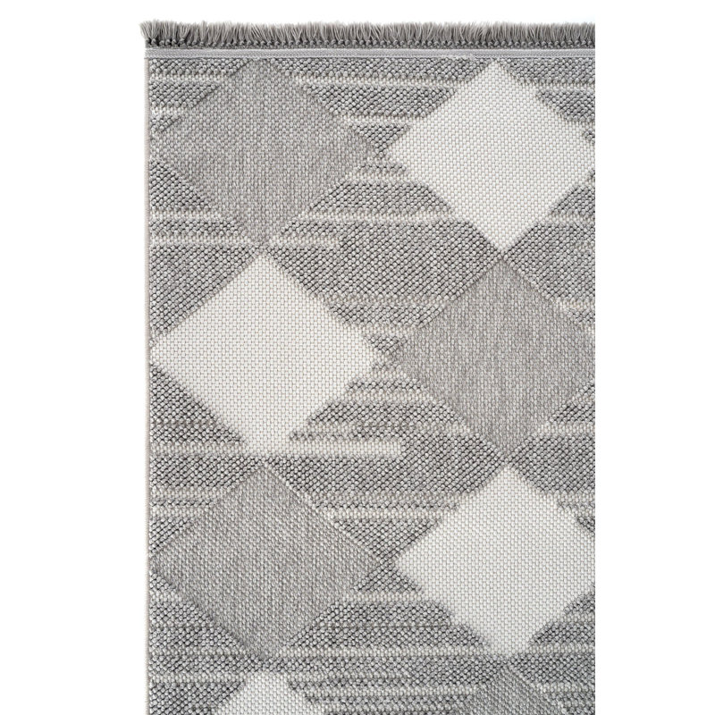 Rashion Geometric Machine Made Indoor / Outdoor Area Rug, Rectangle 120 x 180cm