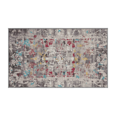 Tapis gris lavable à la machine