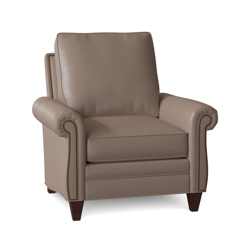 Reddish Armchair, Mahogany, Natural, Outsider Raven Genuine Leather