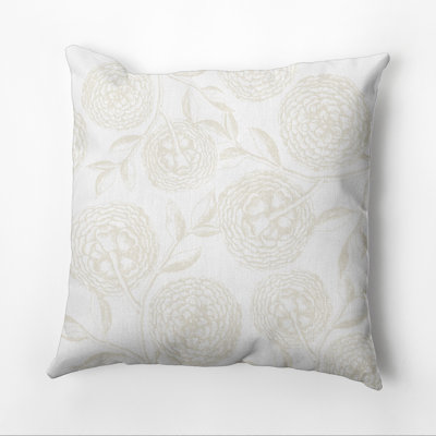 Botanical Blooms Outdoor Square Pillow Cover & Insert