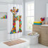 Croydex Steven Brown Art Francie & Josie McZoo Toilet Seat & Shower Curtain