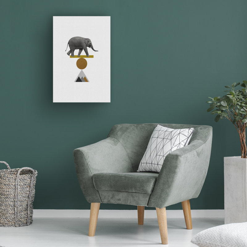 Art sur toile, éléphant bolognais, Bolara Orara Studio, H 12 po x l 19 po