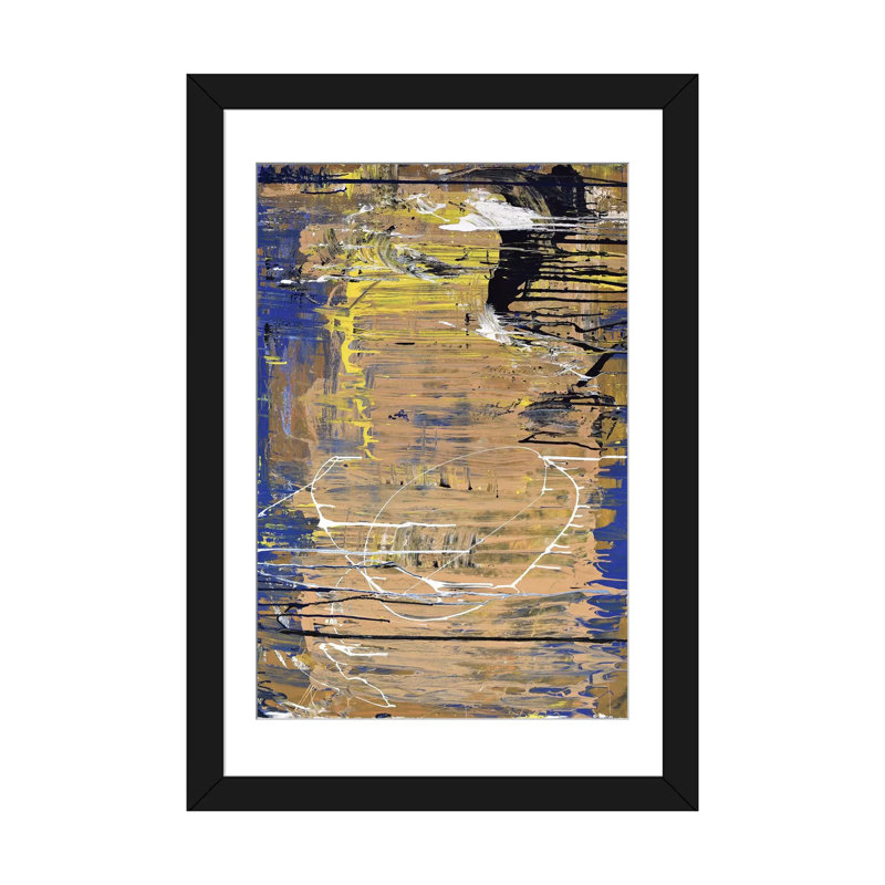 Impression sur toile tendue, "terrain", H 24 po x l 16 po x P 1 po, Papier d'art encadré noir, Blanc