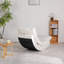 Chaise longue à bascule moderne, fauteuil inclinable rembourré avec dossier incurvé pour un confort ultime-1608439050