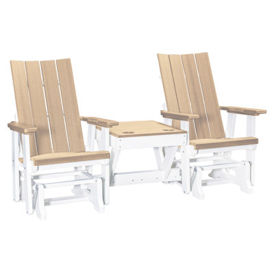 Double Glider With Center Table On A Base