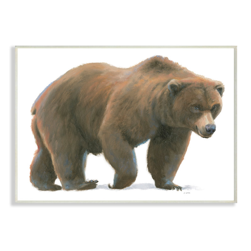 Ours sauvage du nord, H 15 po x l 10 po, Plaque murale
