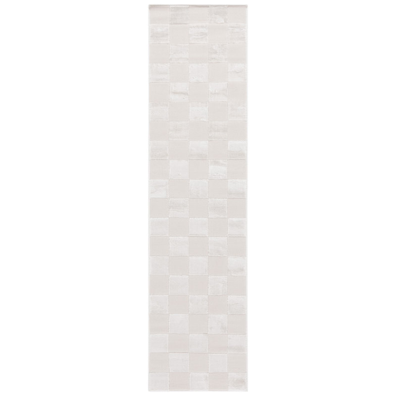 Tamaika 100 Performance Checkered Rug, Runner 2' x 8'