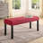 Fabric Dining Bench With Nailhead Trim, Red