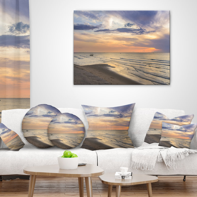 Coussin Calm Sunset, 16 po x 16 po, Coussin décoratif