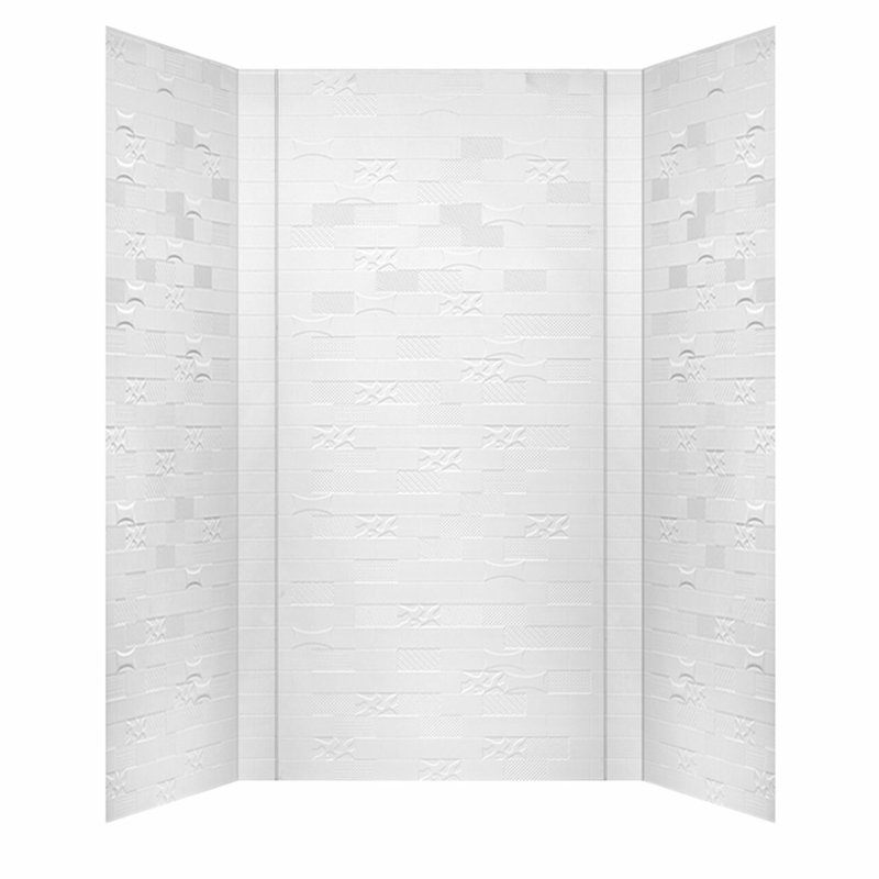 Panneau mural pour baignoire et douche Versa Tile - Mirroflex - Blanc brillant