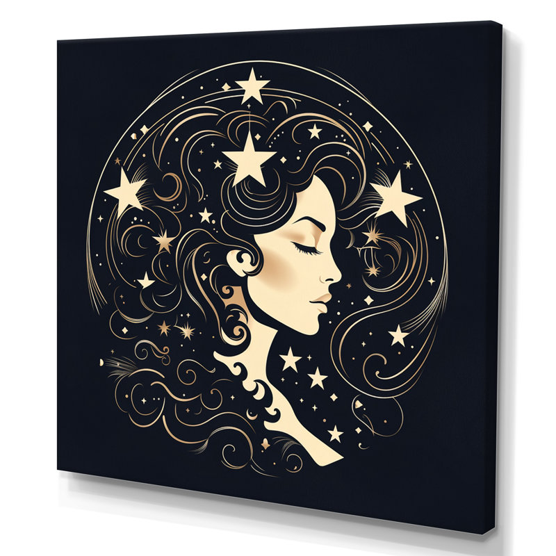 Astrologique Stargazer V, H 16 po x l 16 po x P 1 po, Toile tendue