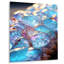 Structure de cristal turquoise - reproduction d'art abstrait mural-151745160-151745161
