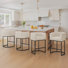 Tabouret de comptoir moderne avec structure en métal