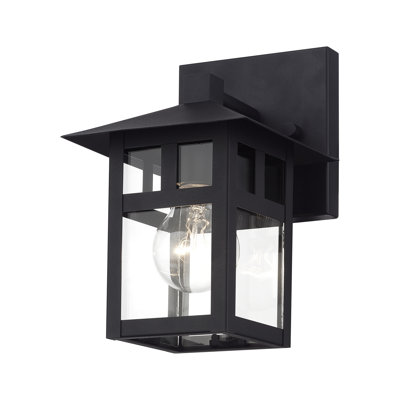 Petite lanterne murale d'extérieur 1 lumière avec verre transparent