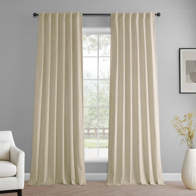 Winnette Simply Velvet Room Darkening Curtains 2 Panels Set - Velvet Window Curtains