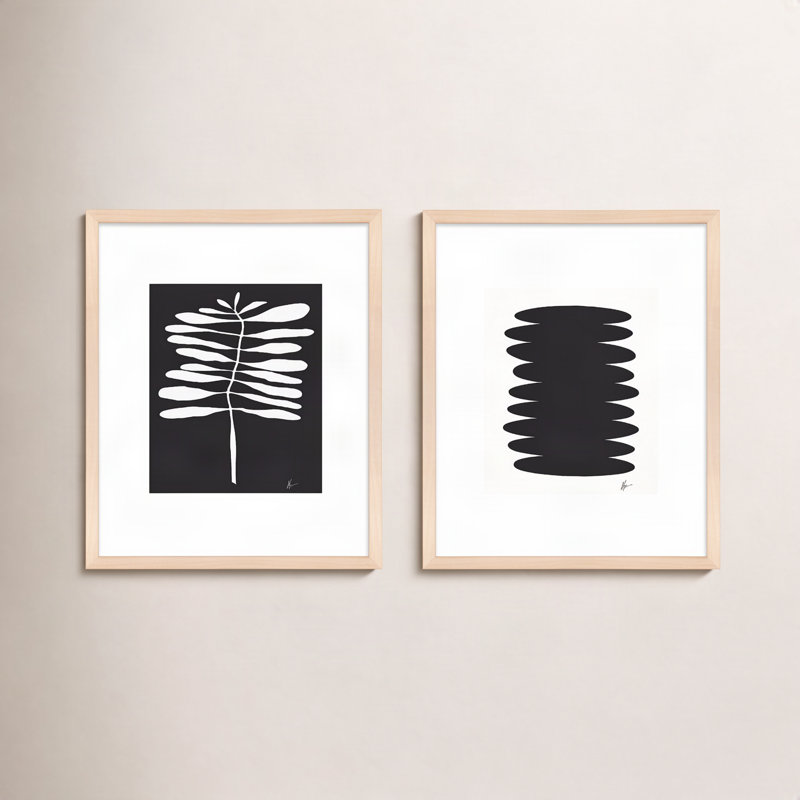 Flora 5&6 Print by Lee Lessem, 50" H x 80" W x 1.25" D, Brown Framed