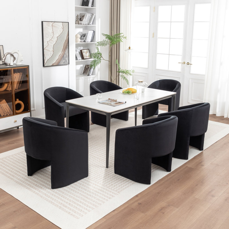 Chaise rembourrée Halley, Noir