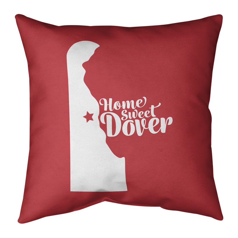 Coussin connecticut, 18 po x 18 po, Rouge, Dover