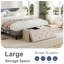 Banc de rangement avec repose-pieds 43 po