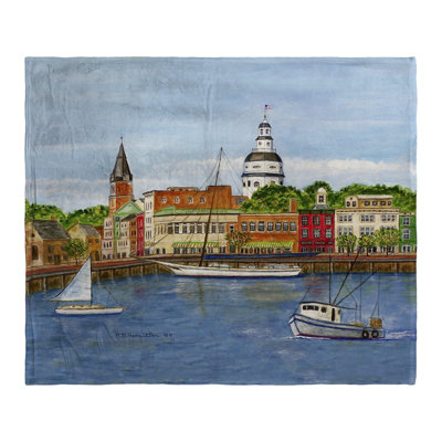 Annapolis City Dock Silk-Touch Throw