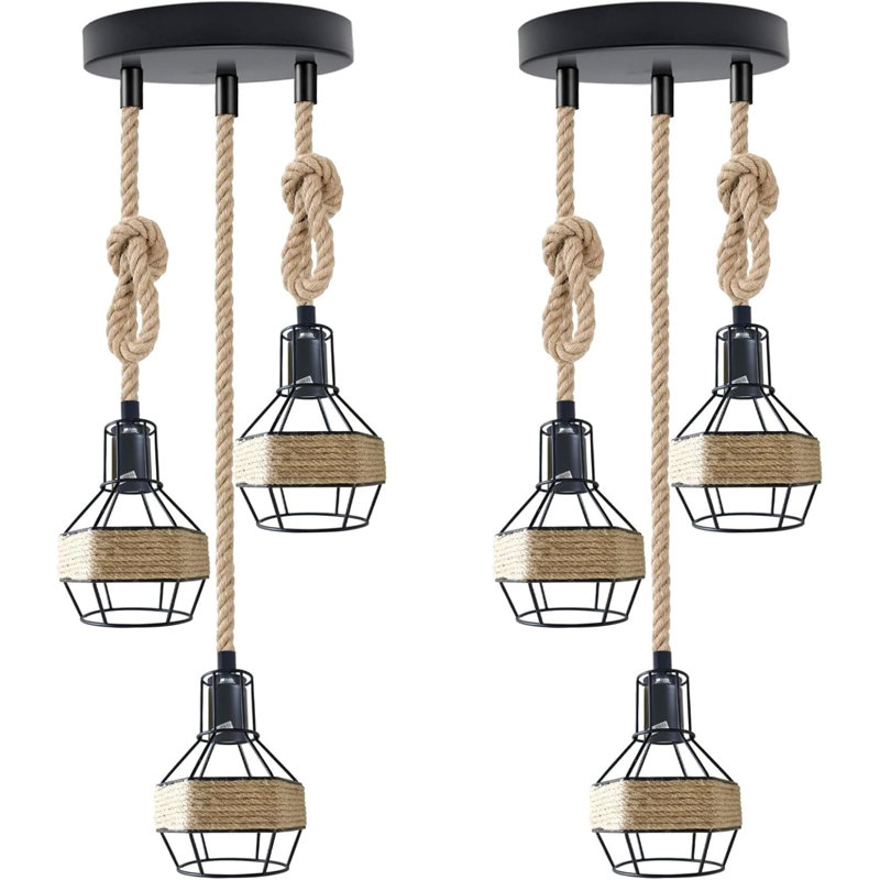 6 - Light Black Kitchen Island Pendant