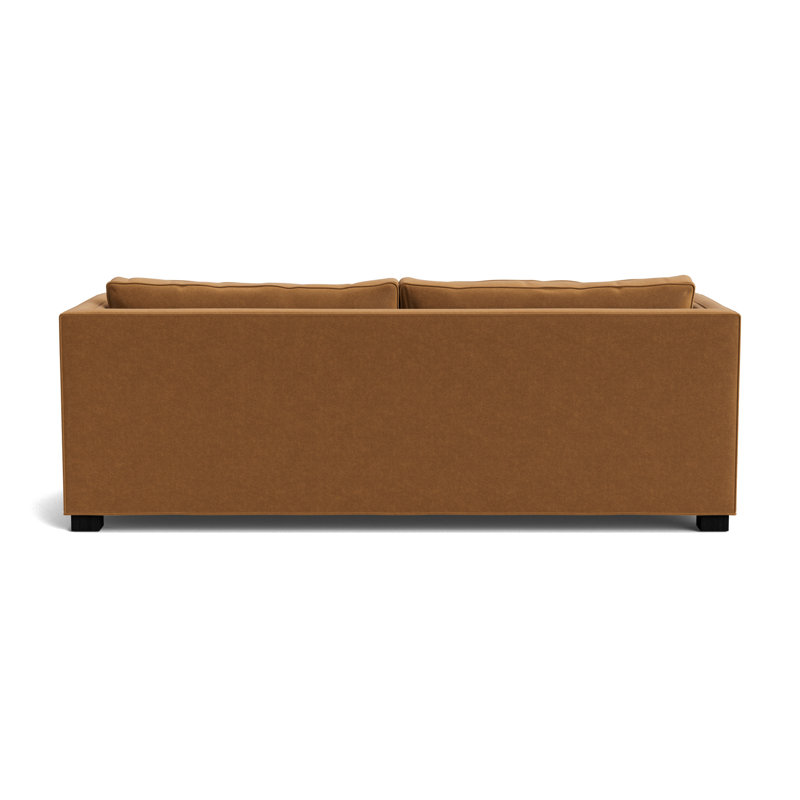 Keaton No Nail 94 Sofa, Performance Velvet - Hazelnut, Black