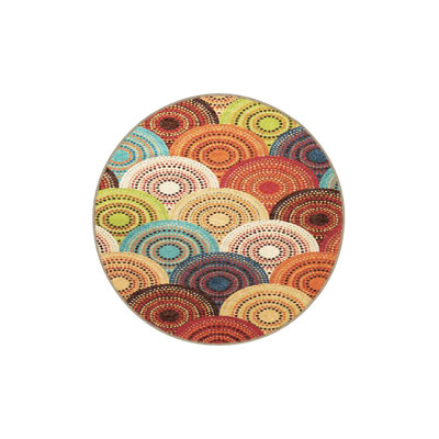 Circle Geometric Patterned Decorative Rug