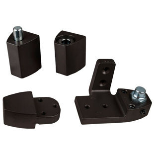 Left Hand Old Castle Style Offset Pivot Hinge Set in Duronodic