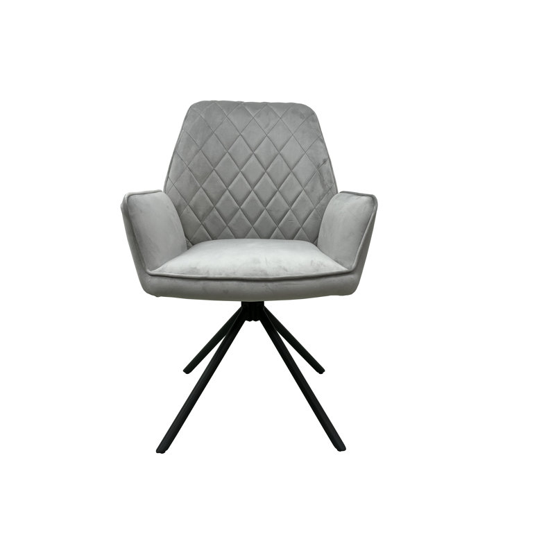 48cm H Velvet Upholstered Armchair, Mink