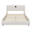 Opulent Artificial Leather-Clad Platform Bed Featuring A Thickened Headboard, Bluetooth Audio System, And RGB LED Illumination-1811287445-1811287442