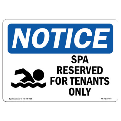 Enseigne Spa réservée aux locataires seulement