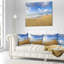 Sea Beach on Cloudy Winter Day - Oreiller imprimé Sea & Shore-29342231