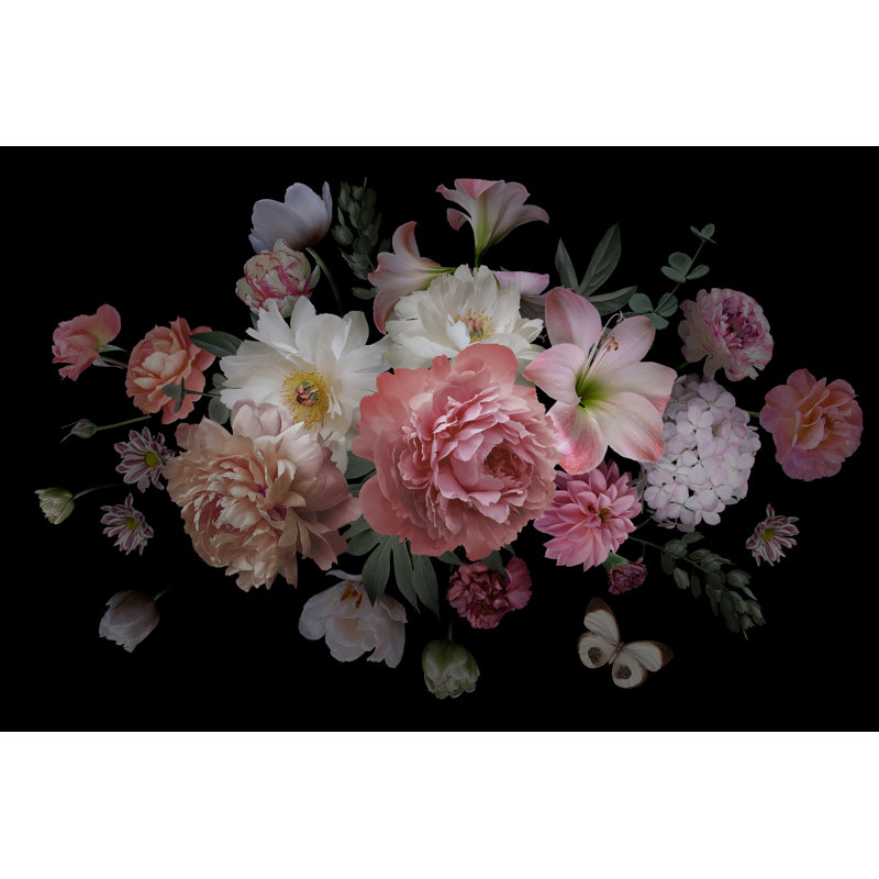 Bouquet Of Garden Flowers. by MarinaVorontsova - Wrapped Canvas Print, 51cm H x 76cm W