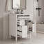 Meuble-lavabo 24 po avec lavabo supérieur, meuble-lavabo moderne avec 2 tiroirs et un tiroir basculant, meuble-lavabo simple-747352297