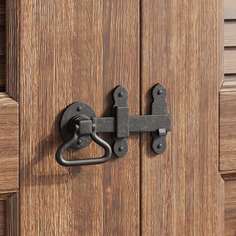 Largeur de l'ensemble de serrures de porte en fer forgé 6 1/2 pouces