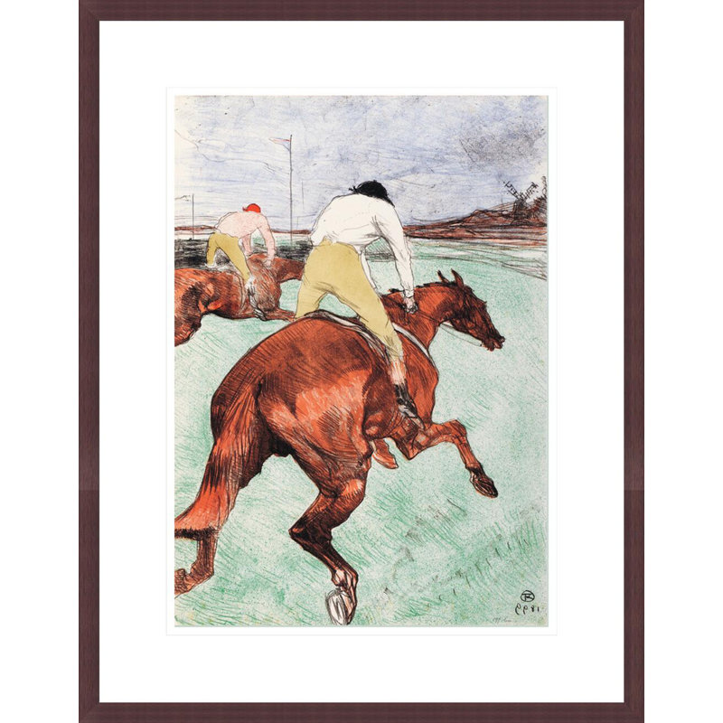 «The Jockey» (Le Jockey) par Henri de Toulouse-Lautrec, impression giclée encadrée, H 21,75 po x l 17,02 po