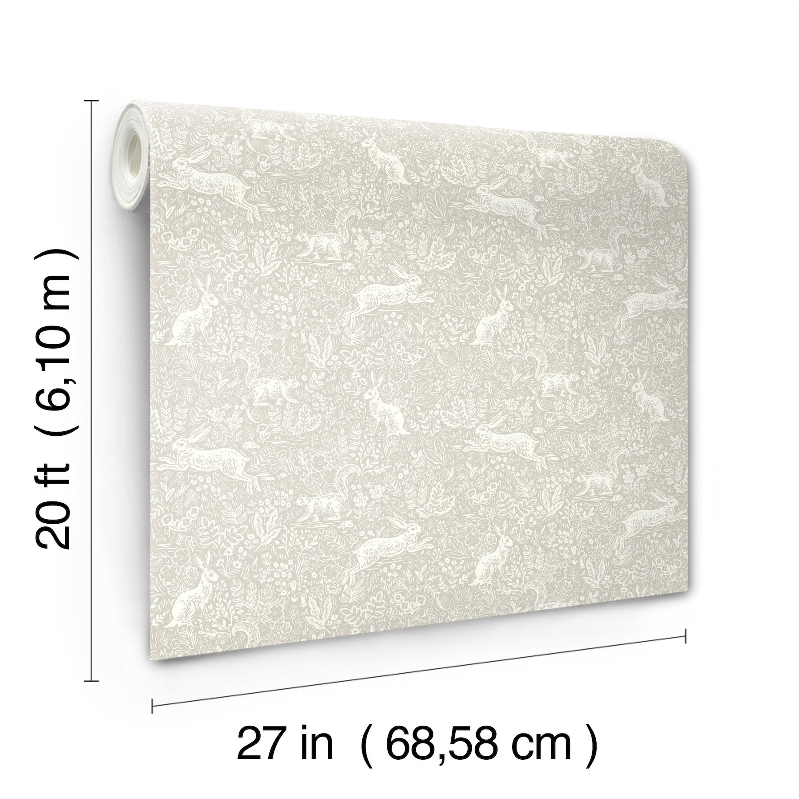Fable Mineral Peel and Stick Wallpaper, Beige