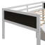 Lit mezzanine en bois avec deux boîtes de rangement-651882955