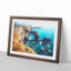 Green Bridge of Wales in Abstract - Picture Frame Graphic Art Print-55736222-55736223