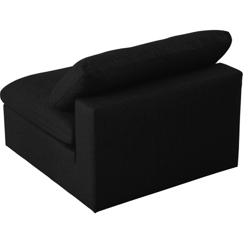 Burrows Upholstered Accent Chair, Black Linen Blend
