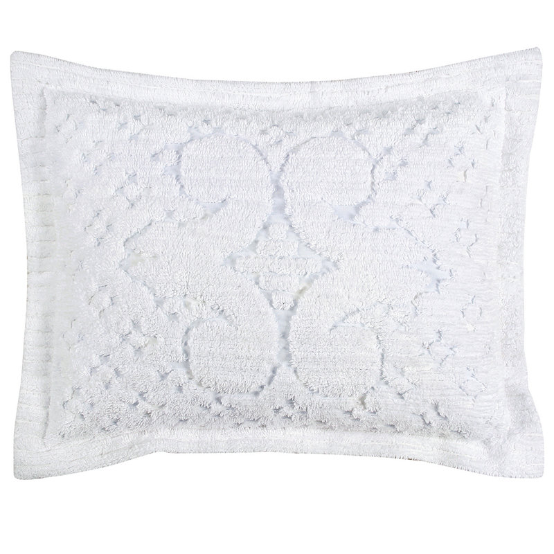 Housse de coussin 100% coton Ashille, Blanc, Taie décorative standard