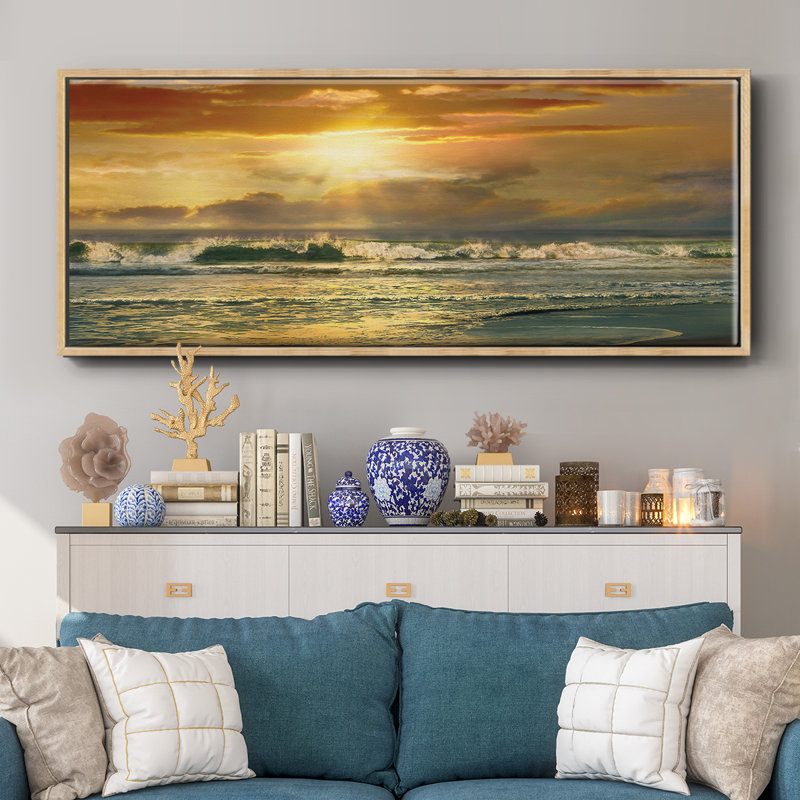 " Close To Malibu ", 8" H x 20" W x 1.5" D, Natural