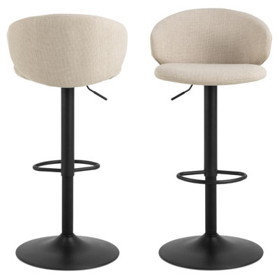 Saaba Swivel Upholstered Adjustable Height Counter Stool