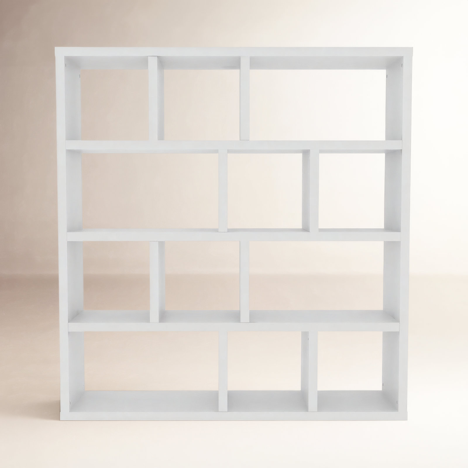 Stetson Manufactured Wood Bookcase , Pure White, (5 Shelves) 78" H x 59" W x 13" D