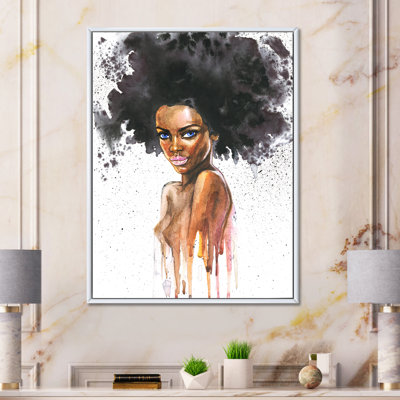 Portrait de femme afro-américaine VII - peinture sur toile